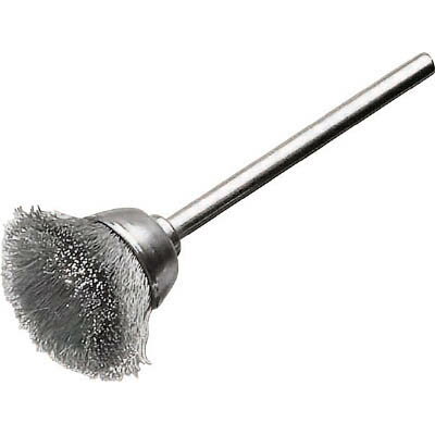 LESSMANN 430322 ミニチュア軸付カップ型ブラシ ステンレス線0.1 Φ15