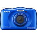 【長期保証付】ニコン Nikon COOLPIX W100 ブルー コンパクトデジタルカメラ SnapBridge/有効画素数約1317万画素/防水10m/耐衝撃性能1.8m