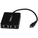 StarTech スターテック US1GC301AU2R 2ポートギガビット有線LAN変換アダプタ USB Type-C接続 US1GC301AU2R