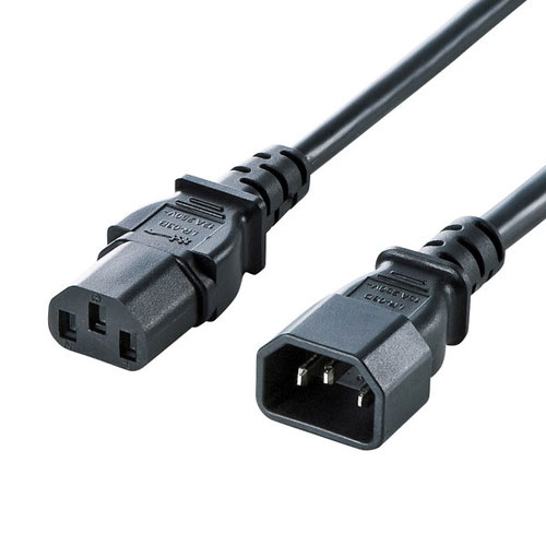 サンワサプライ APW12-C14C13250-50 ブラック 電源コード 12A 250V 5m APW12C14C13250