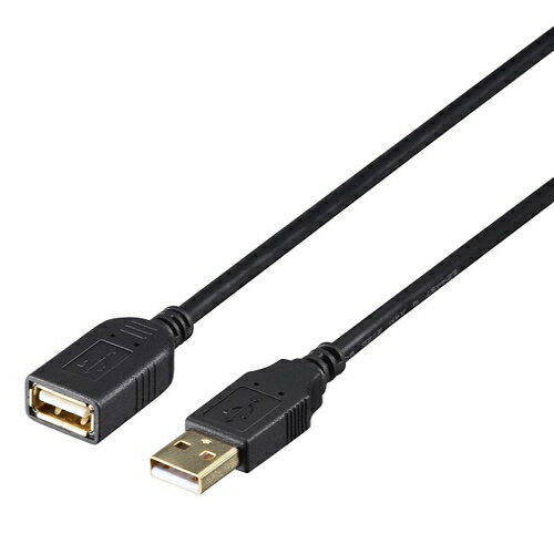 バッファロー(BUFFALO) BSUAAFR210BK(ブラック) BSUAAFR USB2.0延長ケーブル カーボン素子ねり込みタイプ 1m