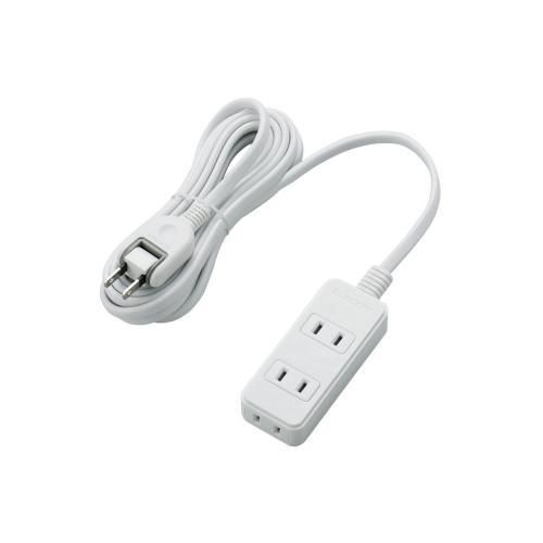 エレコム(ELECOM) T-KS02-2330WH(ホワイト) 雷ガード付き 電源タップ 延長コード 2ピン 3個口 3m