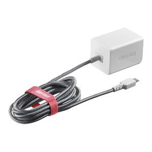 バッファロー(BUFFALO) BSMPA2401BC1WH AC-USB 2.4A microUSBケーブル 1.8m ホワイト バッファロー(BUFFALO) BSMPA2401BC1WH AC-USB 2.4A microUSBケーブル 1.8m ホワイト