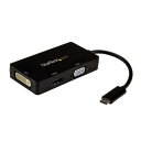 StarTech スターテック CDPVGDVHDBP 3イン1 USB-C接続HDMI/DVI/VGA変換アダプタ CDPVGDVHDBP