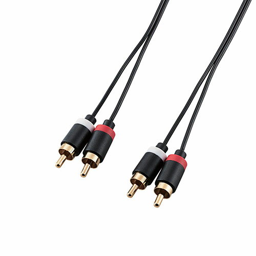 エレコム(ELECOM) DH-WRN30 ブラック AUDIOケーブル RCA×2 3.0m