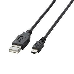 쥳(ELECOM) U2C-M20BK(֥å) USB2.0֥ A-miniB 2m