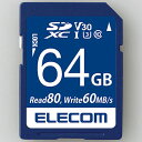 GR(ELECOM) MF-FS064GU13V3R MF-FSU13V3R_XCV[Y f[^SDXCJ[h 64GB