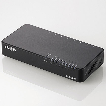 エレコム ELECOM EHC-G08PN2-JB ブラック 1000BASE-T対応スイッチングハブ 8ポート EHCG08PN2JB