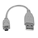 StarTech(スターテック) USB2HABM6IN(グレー) ミニUSBケーブル A-Mini-B 15cm(2)