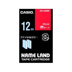 ↑↑↑正確な在庫状況は上記バナー「在庫状況を確認する」をクリックして頂き、必ずご確認ください。&nbsp;&nbsp;■NAME LAND用白文字テープです■長さ8m、幅12mm、赤。XR12ARDラベル：赤文字：白幅：12mm長さ：8m【KK9N0D18P】
