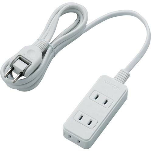 乐天商城 - エレコム(ELECOM) T-S02N-2320WH ホワイト スイングプラグタップ 延長コード 2ピン 3個口 2m