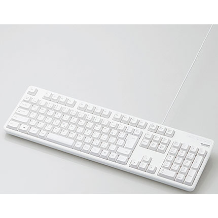 ELECOM (ELECOM) TK-FCM104WH 화이트 유선 키보드 109 키 일본어 배열