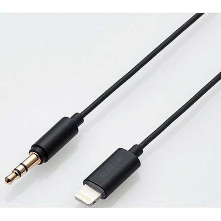 エレコム(ELECOM) AX-L35D05BK(ブラック) Lightning-φ3.5変換AUXケーブル 0.5m エレコム(ELECOM) AX-L35D05BK(ブラック) Lightning-φ3.5変換AUXケーブル 0.5m