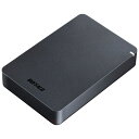 バッファロー(BUFFALO) HD-PGF4.0U3-GBKA(ブラック) ポータブルHDD 4TB USB3.1(Gen1) /3.0/2.0接続 耐衝撃