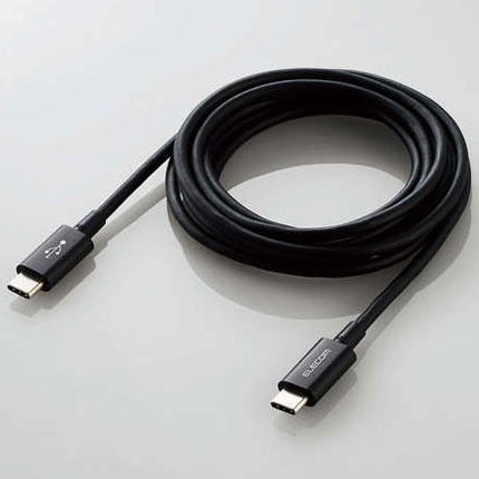 쥳(ELECOM) MPA-CCPS20PNBK(֥å) USB2.0֥ C-C PDб ѵ׻ 2m