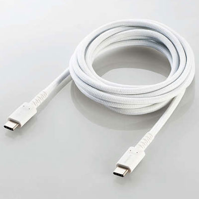 エレコム(ELECOM) MPA-CCS20PNWH(ホワイト) USB2.0ケーブル C-C PD対応 高耐久 2m
