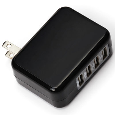 PGA PG-UAC48A02BK(ブラック) USB電源アダプタ4ポート 4.8A PGA PG-UAC48A02BK(ブラック) USB電源アダプタ4ポート 4.8A