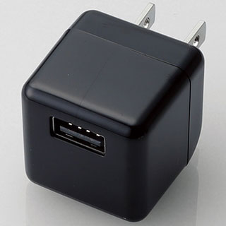 エレコム ELECOM AVA-ACUBN003BK(ブラック) キューブ型AC充電器 USB充電器 DAP用 1.8A エレコム ELECOM AVA-ACUBN003BK(ブラック) キューブ型AC充電器 USB充電器 DAP用 1.8A