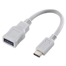乐天商城 - エレコム(ELECOM) USB3-AFCM01WH ホワイト USB Type-Cオス-USB3.1 Standard-Aメス 変換ケーブル