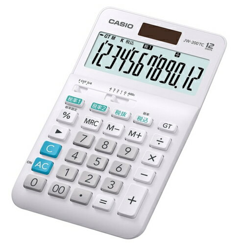 CASIO(カシオ) JW-200TC-N ジャストタイプ W税率電卓 12桁
