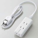 エレコム(ELECOM) T-KM01-2310WH(ホワイト) ほこり防止/雷ガード付タップ 延長コード 2ピン 3個口 1m