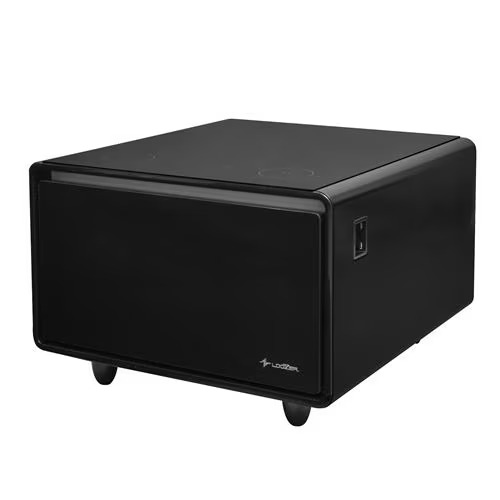 【長期保証付】LOOZER ルーザー LOOZER SMART TABLE STB65 BLACK ワイヤレス充電 1ドア冷蔵庫付テーブル 65L STB65BK
