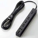 エレコム(ELECOM) T-KF01-2650BK(ブラック) 雷/回転機能タップ 延長コード 2ピン 6個口 5m(2)