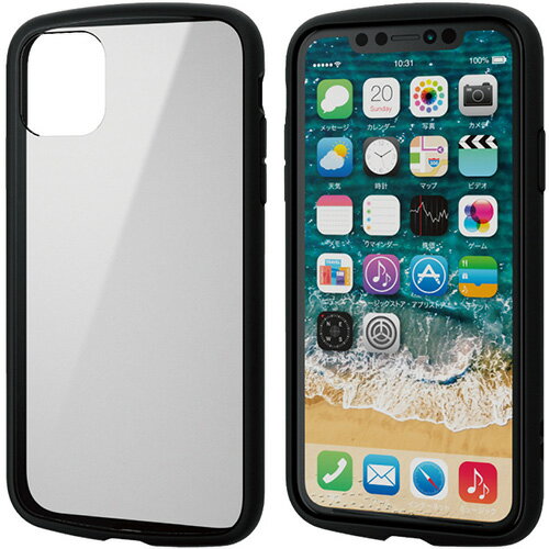 ���쥳��(ELECOM) PM-A19CTSLFCBK �֥�å� iPhone 11�� ������ ���ꥢ �Ѿ׷� ���� / ����