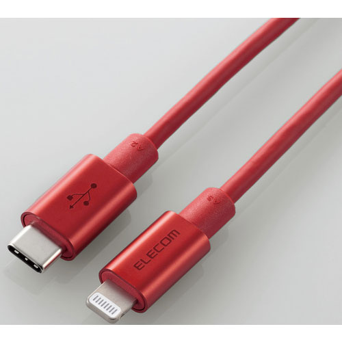エレコム(ELECOM) MPA-CLPS10RD(レッド) USB-C to Lightningケーブル 1m エレコム(ELECOM) MPA-CLPS10RD(レッド) USB-C to Lightningケーブル 1m