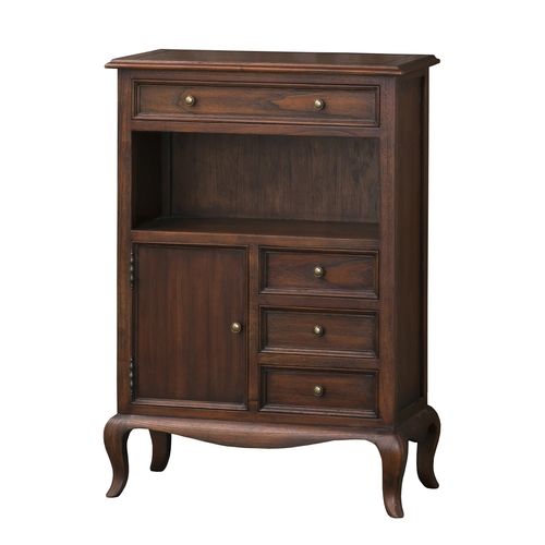 アンティーク仕上 ウェールシリーズ クロシオ 【完成品】ウェール FAX台 ブラウン【代引不可】【北海道・沖縄・離島配送不可商品】