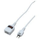 ヤザワ Y02BKNS111WH(ホワイト) ノイズフィルター集中SW付 1個口(横挿し) 1m(2)