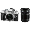 【長期保証付】【エントリーでポイント10倍!7/19 20:00〜7/26 1:59まで】OM SYSTEM OM-D E-M10 Mark IV EZダブルズームキット(シルバー) OMDEM10MK4WK(2)