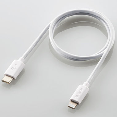 乐天商城 - エレコム(ELECOM) MPA-CL05WH ホワイト USB-C to Lightningケーブル 0.5m