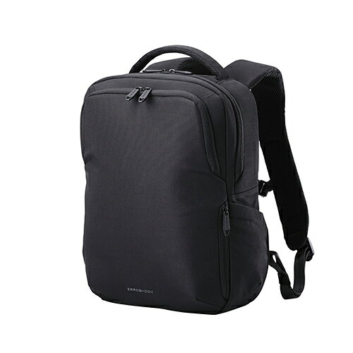 エレコム(ELECOM) ZSB-BP01P14BK ブラック リュック 13L 衝撃吸収 14インチPC対応 出張 通勤 小物整理ポケット付 撥水 バックパック ZEROSHOCK