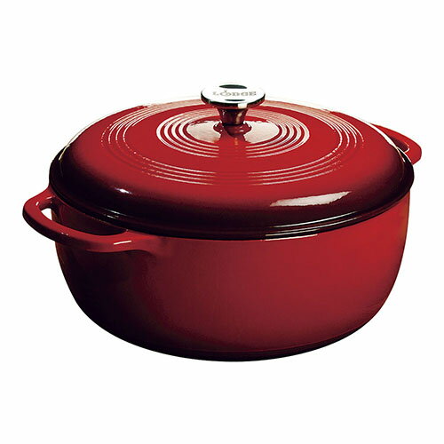 ロッジ lodge EC7D43 レッド エナメルダッチオーブン 7.8クォート EC7D43