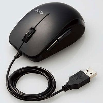 Rakuten - エレコム(ELECOM) M-BL28UBKBK ブラック 抗菌 有線 BlueLEDマウス 5ボタン