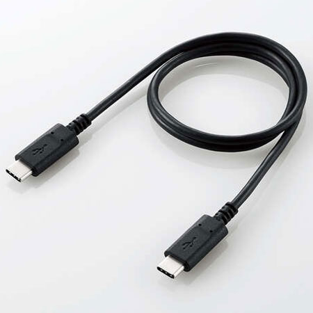 エレコム(ELECOM) U2C-CC05NBK2(ブラック) USB2.0ケーブル 認証品 C-C 0.5m