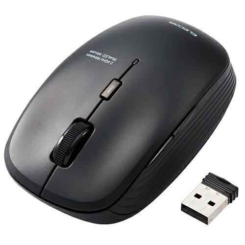 エレコム(ELECOM) M-BL21DBKBK(ブラック) 抗菌ワイヤレスBlueLEDマウス Mサイズ 5ボタン エレコム(ELECOM) M-BL21DBKBK(ブラック) 抗菌ワイヤレスBlueLEDマウス Mサイズ 5ボタン