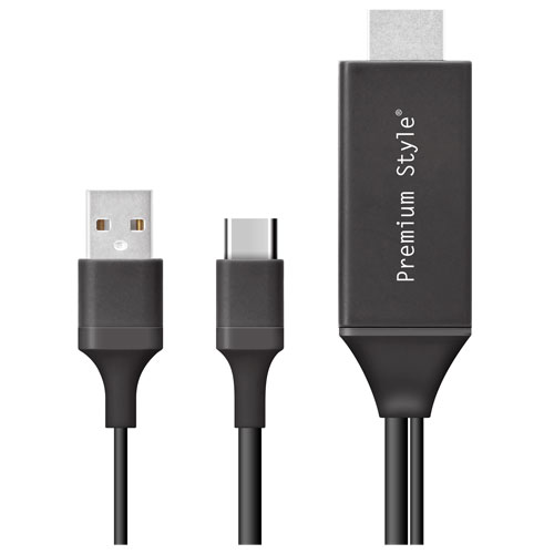 PGA PG-UCTV2MBK ブラック USB-Cコネクタ HDMIミラーリングケーブル 2m