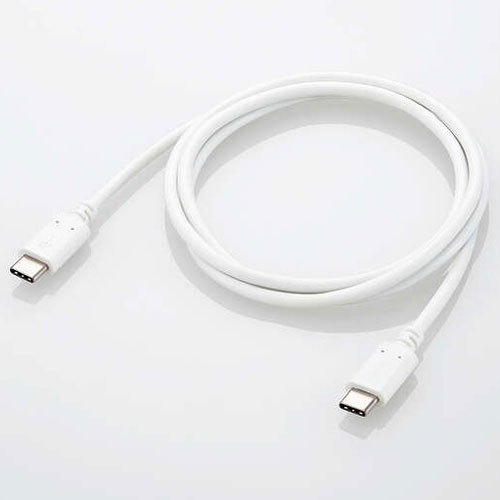 エレコム(ELECOM) U2C-CC5PC10NWH(ホワイト) USB2.0ケーブル 認証品 USB Type-C(TM) to USB Type-C(TM) 1m