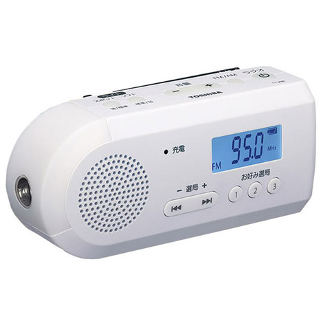 東芝 TOSHIBA TY-JKR6-W ホワイト 手回し充電ラジオ TYJKR6W
