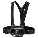 エレコム(ELECOM) AC-MBCH01BK(ブラック) GoPro HERO9/8/7/6/5/MAX用 マウント チェスト型 ハーネス