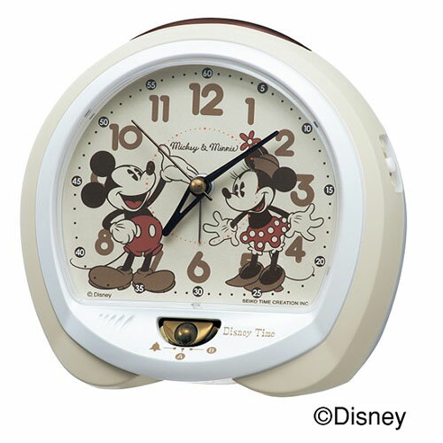セイコー(SEIKO) FD483C(アイボリー) ディズニーキャラクター目ざまし時計