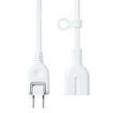 エレコム(ELECOM) T-X01-2120WH(ホワイト) シャッター付き 電源タップ 延長コード 2ピン 1個口 2m(2)