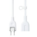エレコム(ELECOM) T-X01-2130WH(ホワイト) シャッター付き 電源タップ 延長コード 2ピン 1個口 3m(2)