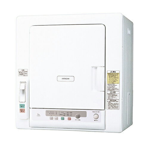 【設置】日立(HITACHI) DE-N60HV-W(ピュアホワイト) 衣類乾燥機 ヒーター&風乾燥2way 容量6kg