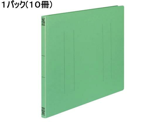 ↑↑↑正確な在庫状況は上記バナー「在庫状況を確認する」をクリックして頂き、必ずご確認ください。&nbsp;&nbsp;【代引不可商品】仕入先よりお客様宅へ直送手配いたします商品です。そのため代引きは対応致しかねます。グッドデザイン・ロングライフデザイン賞を受賞した、コクヨの“元祖”フラットファイル。樹脂製とじ具なので保持力が強く書類がずれません。●表紙色：緑●サイズ：A3ヨコ●外寸法：縦307×横436mm●背幅：18mm●とじ厚：15mm●収容枚数：150枚●穴数：2穴●穴間隔：80mmピッチ●樹脂製とじ具●材質：表紙／色板紙（古紙パルプ配合）、押え板・スライドコマ／R−PS●分別廃棄可能●注文単位：1パック（10冊）●グリーン購入法適合●GPNエコ商品ねっと掲載※メーカーの都合により、パッケージ・仕様等は予告なく変更になる場合がございます。【KK9N0D18P】　