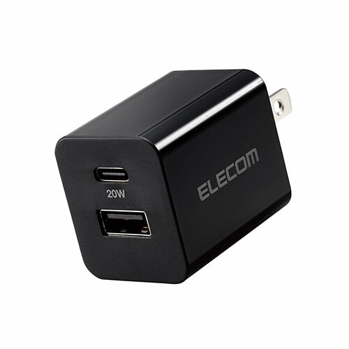 エレコム ELECOM MPA-ACCP36BK(ブラック) PD対応AC充電器 USB充電器 Type-C/USB-Aポート 最大出力20W エレコム ELECOM MPA-ACCP36BK(ブラック) PD対応AC充電器 USB充電器 Type-C/USB-Aポート 最大出力20W