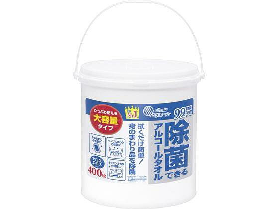 ↑↑↑正確な在庫状況は上記バナー「在庫状況を確認する」をクリックして頂き、必ずご確認ください。&nbsp;&nbsp;【代引不可商品】仕入先よりお客様宅へ直送手配いたします商品です。そのため代引きは対応致しかねます。たっぷり使える大容量400枚。高濃度アルコール50％配合で、手にやさしい保湿成分アロエエキス配合です。●仕様：本体●シートサイズ：140×190mm●本体サイズ：径200×高さ195mm●高濃度アルコール配合（50％程度）●注文単位：1個（400枚）※メーカーの都合により、パッケージ・仕様等は予告なく変更になる場合がございます。【KK9N0D18P】　