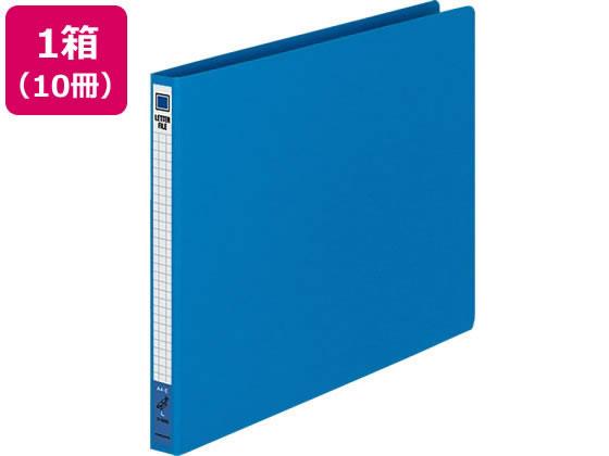 コクヨ レターファイル(色厚板紙) A4ヨコ とじ厚12mm 青 10冊[代引不可]